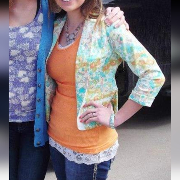 Maurices Floral Open Front Blazer - Picture 7 of 8